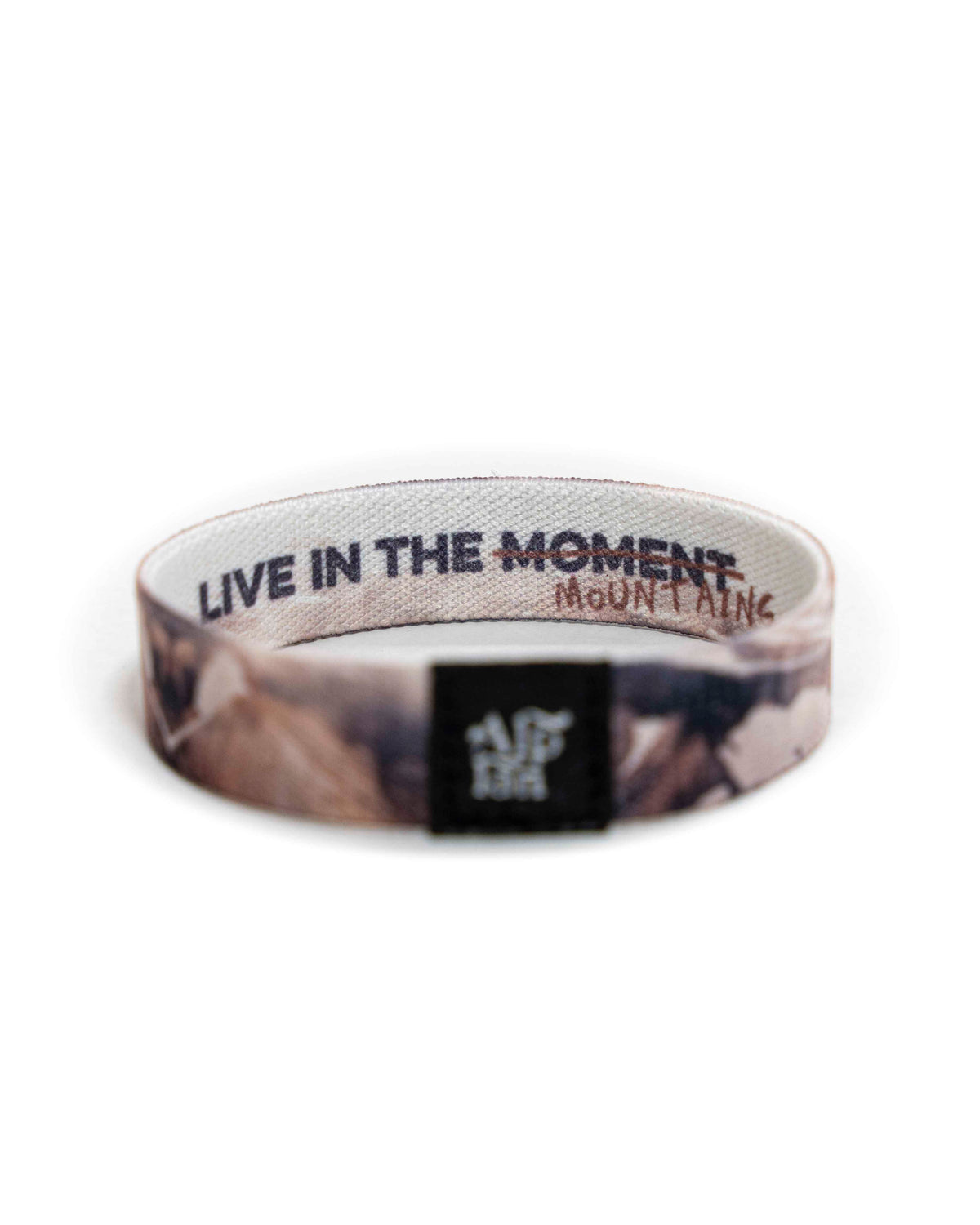 Live in the Mountains Elastisches Armband – Alpsland – Wandern, Berge, Outdoor, Motivation