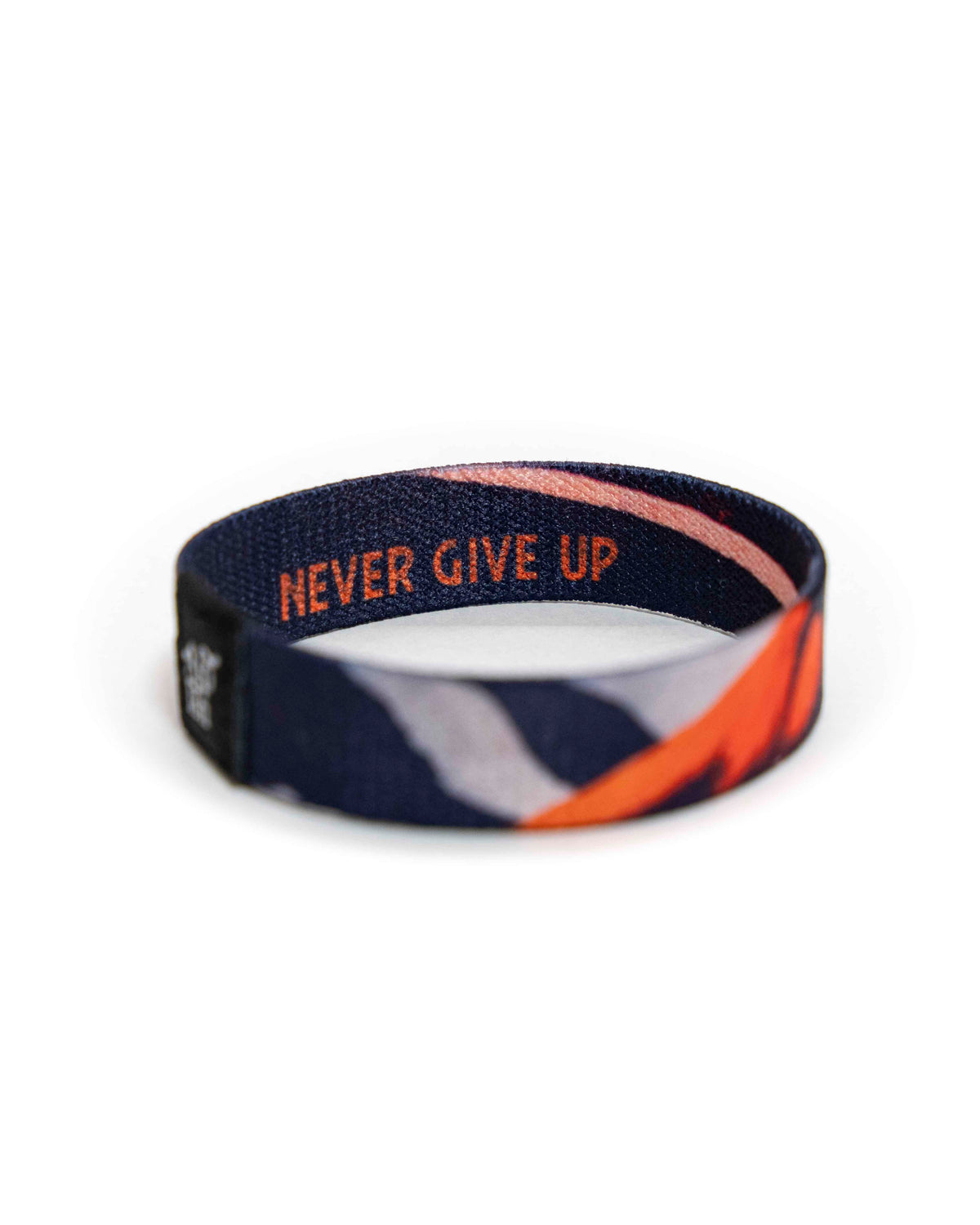 Never Give Up Elastisches Armband – Alpsland – Motivation, Sport, Outdoor, Wandern