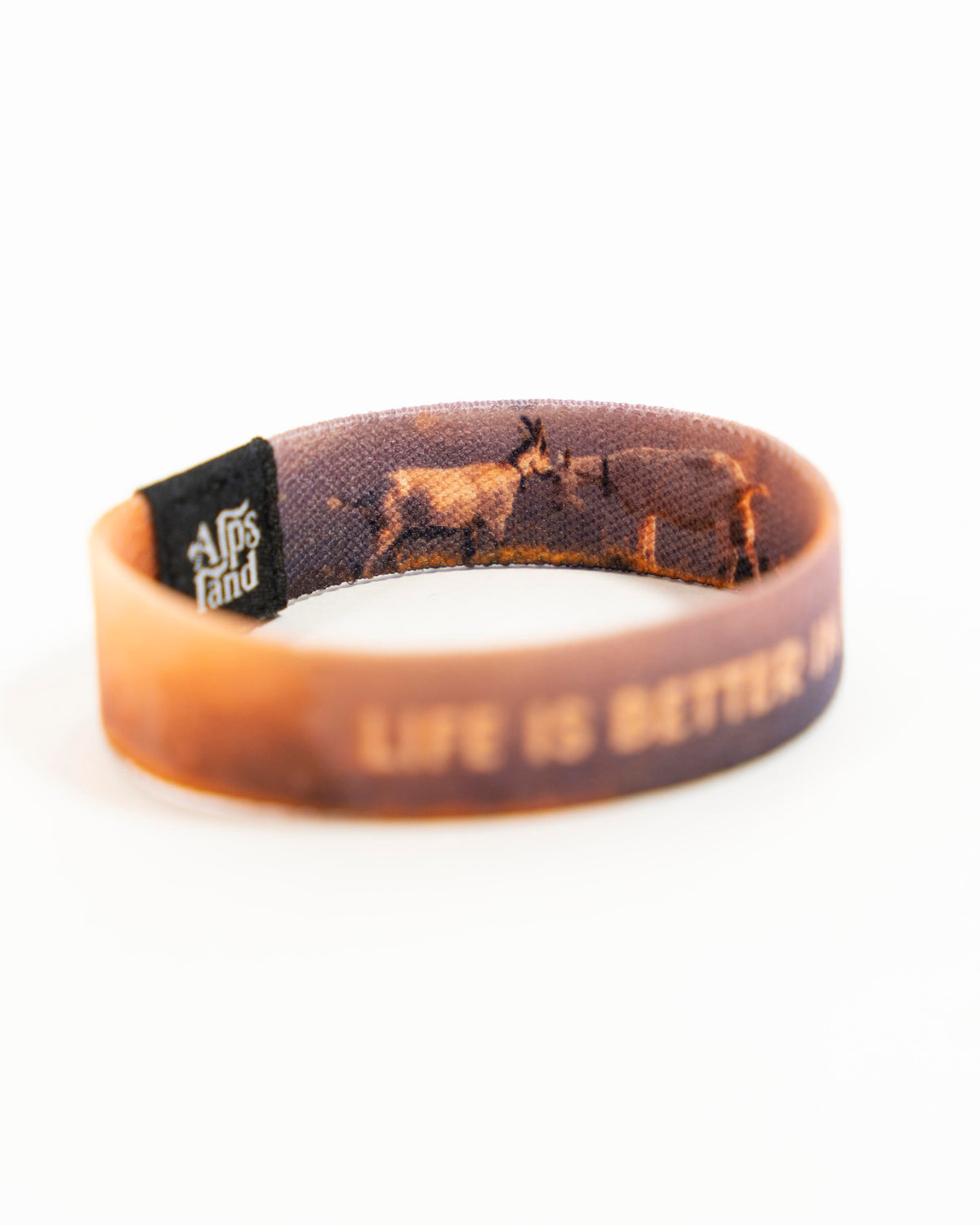 Life Is Better In The Alps Ziegen Elastisches Armband – Alpsland – Wandern, Ziegen, Alpen