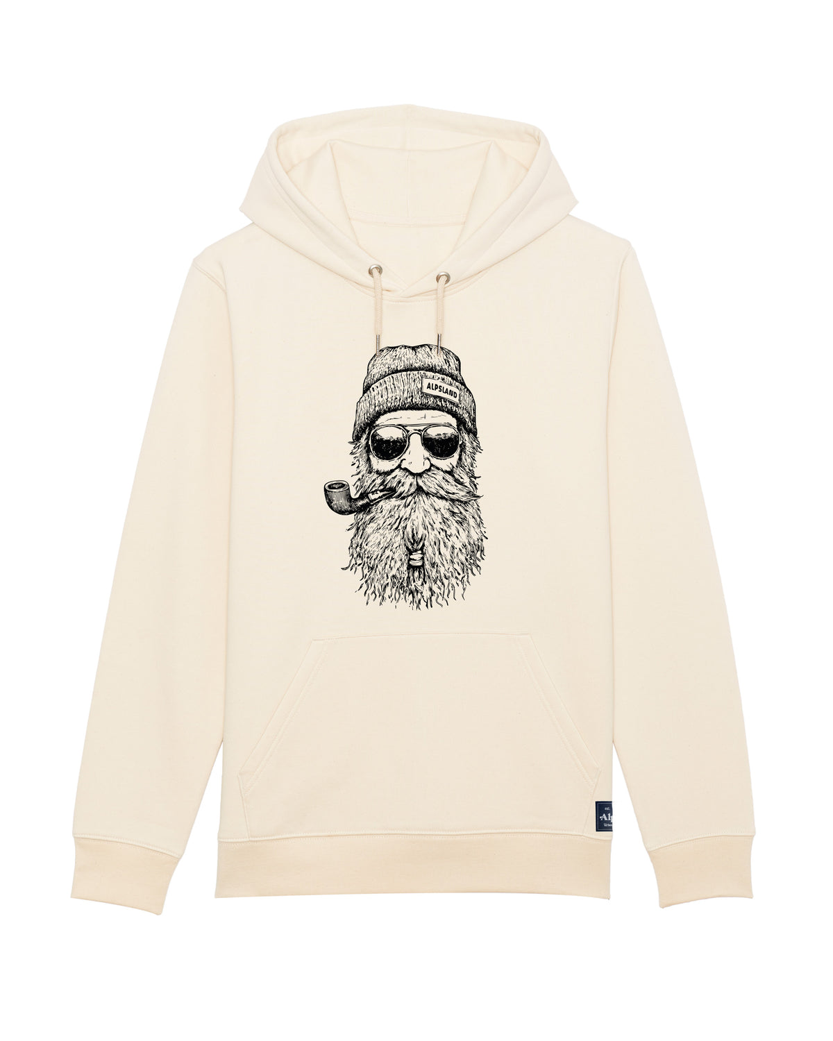 Bergvagabund Unisex Organic Hoodie Natural Raw