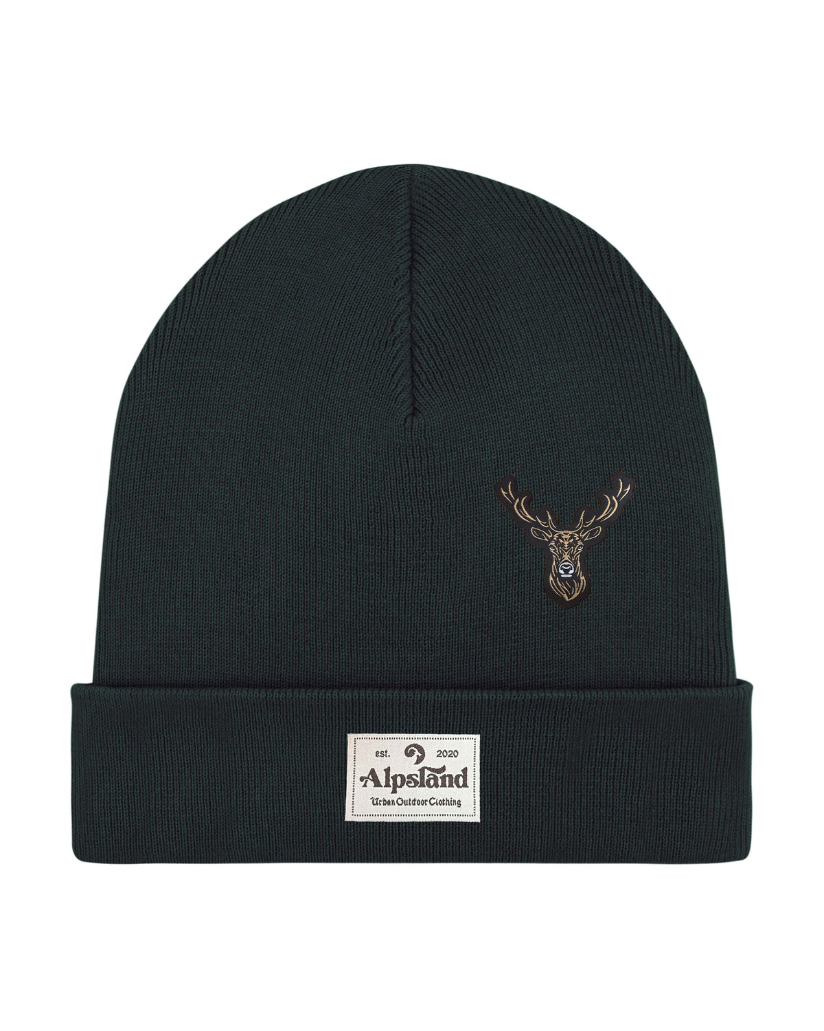 Hirsch Organic Rib Beanie Mütze – Alpsland – Winter, Outdoor, Hirsch, Berge