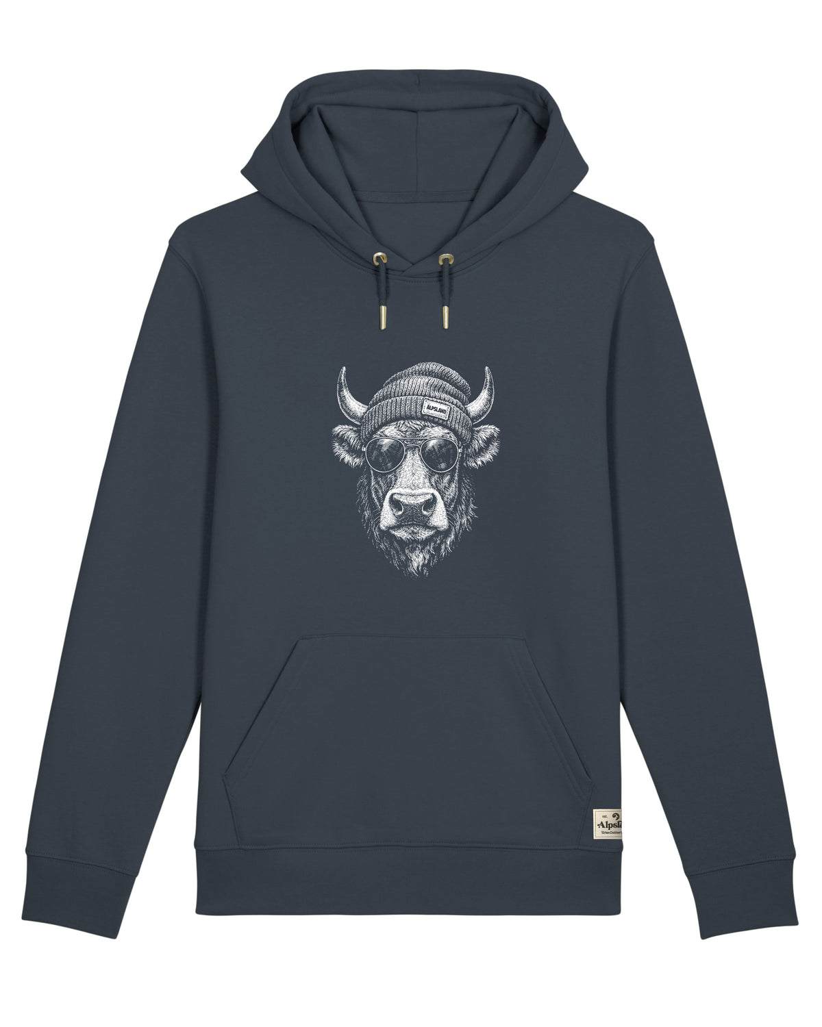 Cool Kuh Unisex Organic Hoodie India Ink