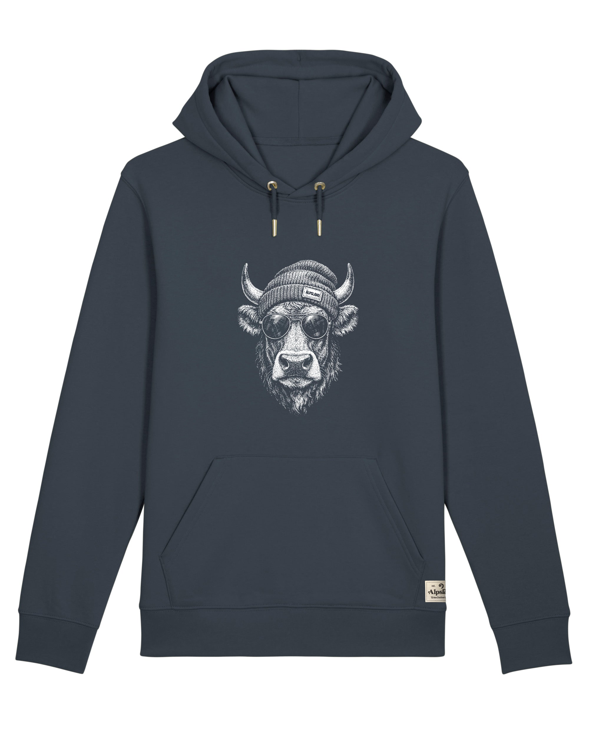 Cool Kuh Unisex Organic Hoodie India Ink