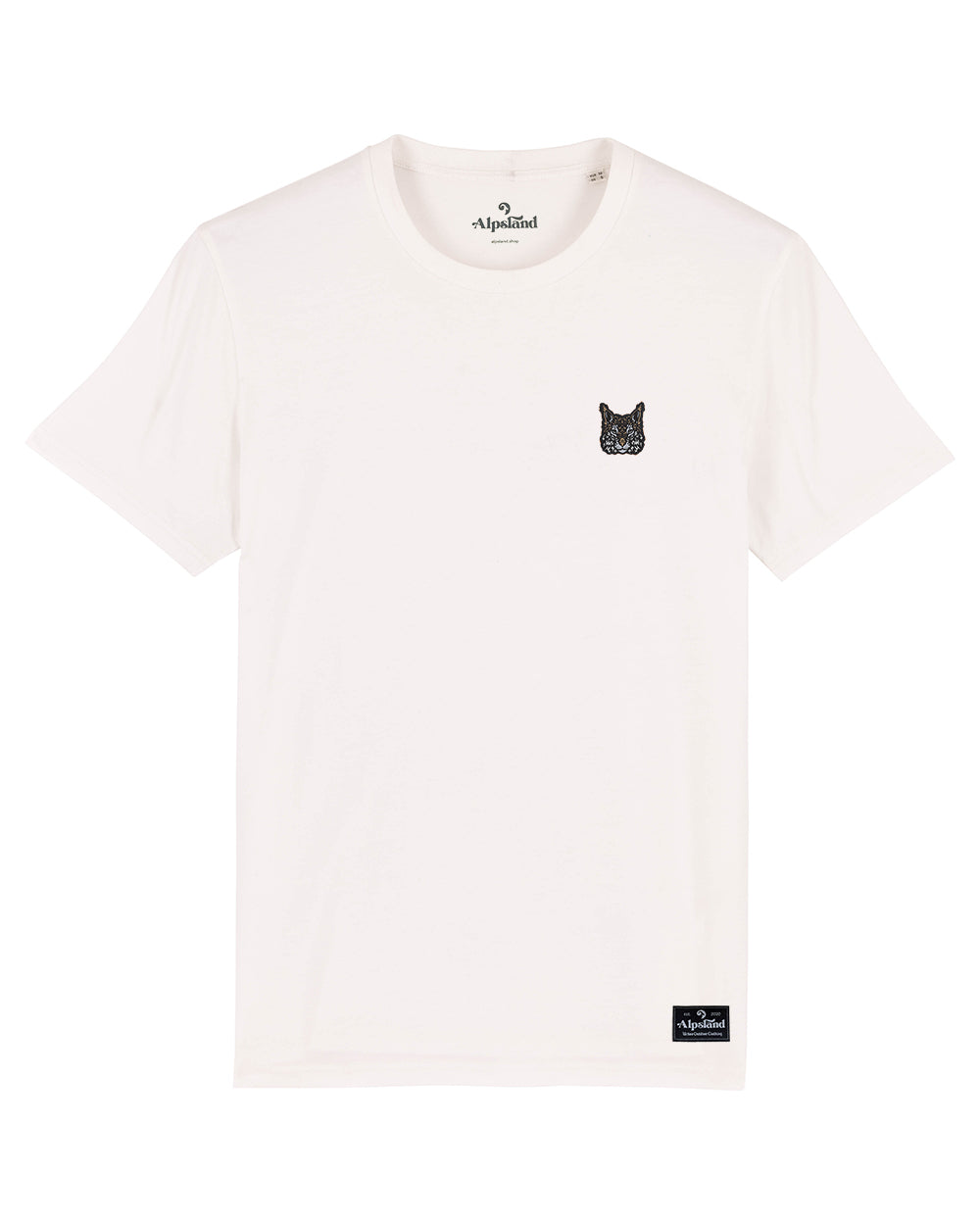 Luchs Badge Herren Bio T-Shirt – Alpsland – Wandern, Luchs, Badge, Natur
