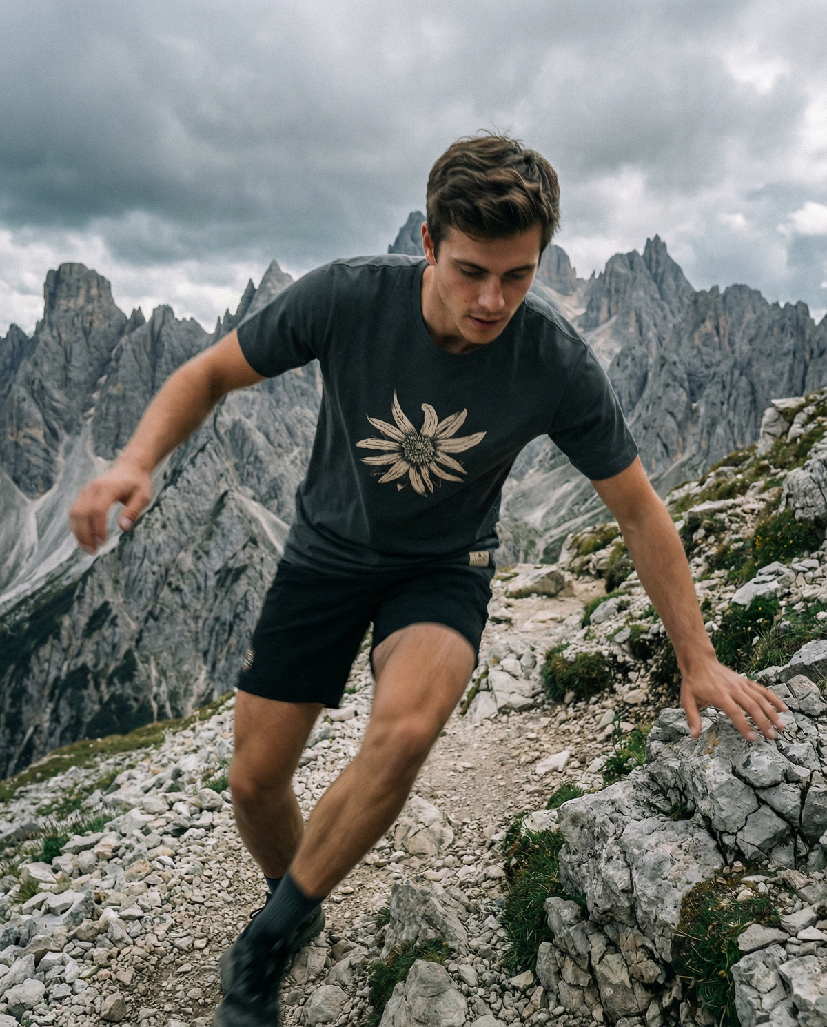 Edelweiß Herren Bio T-Shirt – Alpsland – Wandern, Edelweiß, Alpen, Blumen