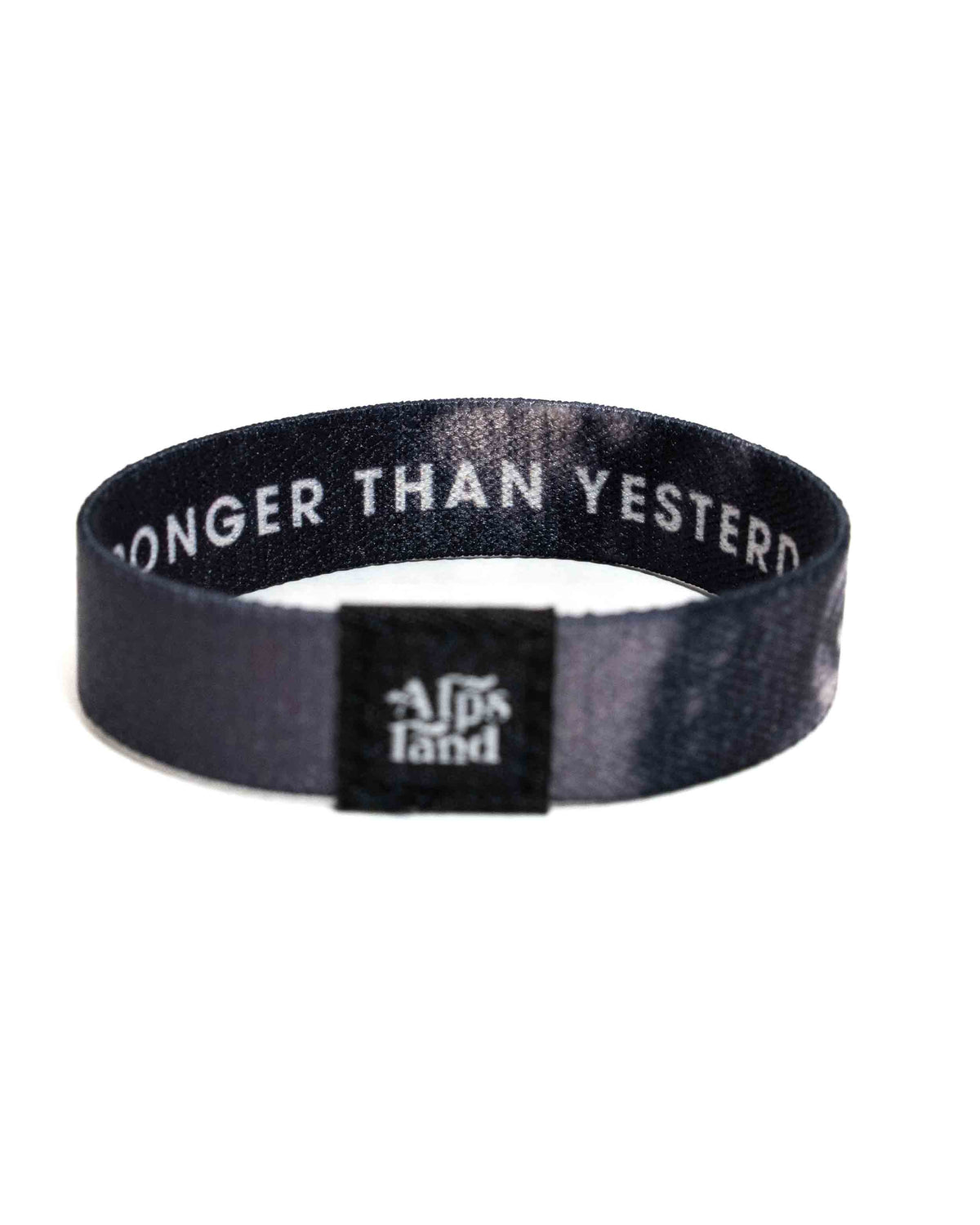 Stronger Than Yesterday Elastisches Armband – Alpsland – Motivation, Sport, Outdoor