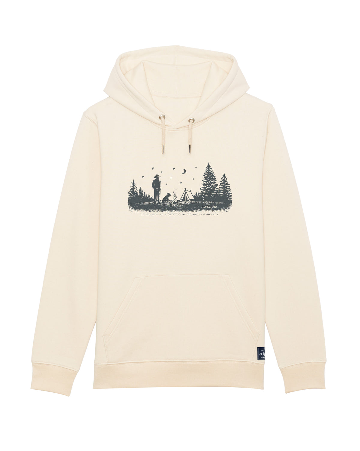 Just Me & My Dog Unisex Organic Hoodie Natural Raw