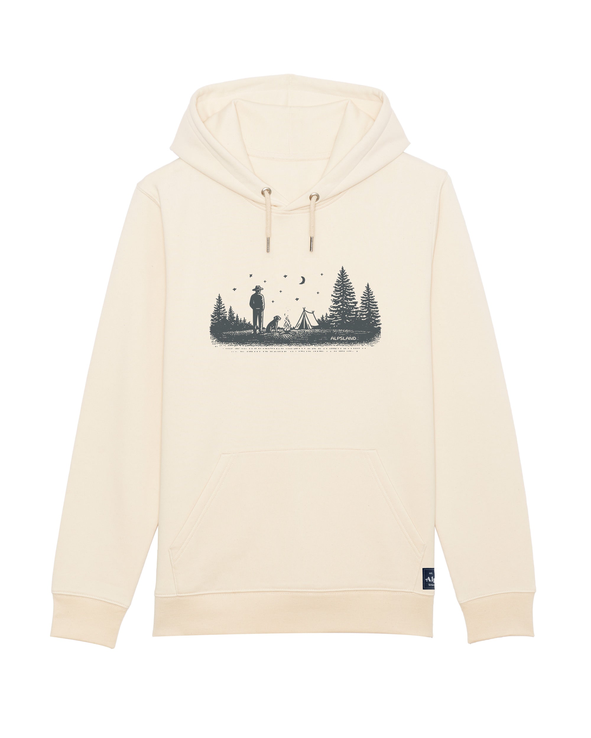 Just Me & My Dog Unisex Organic Hoodie Natural Raw