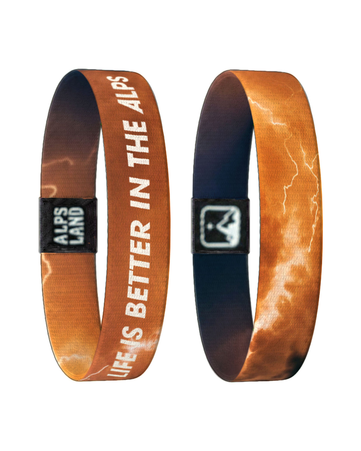 Life is better in the Alps - Blitze - Elastisches Armband
