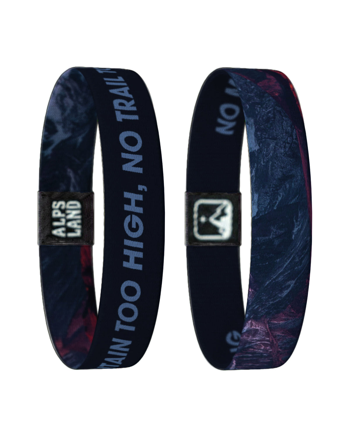 No mountain too high, no trail to long - Elastisches Armband