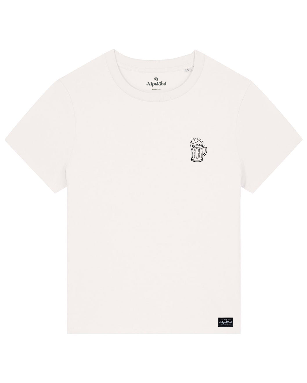 Bier Badge Damen Bio T-Shirt – Alpsland – Wandern, Bier, Badge, Alpen