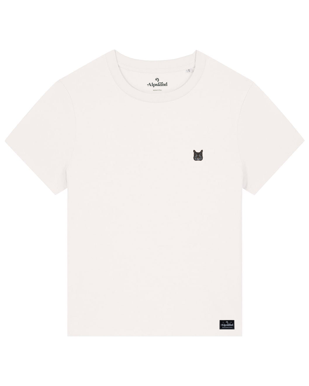 Luchs Badge Damen Bio T-Shirt – Alpsland – Wandern, Luchs, Badge, Natur