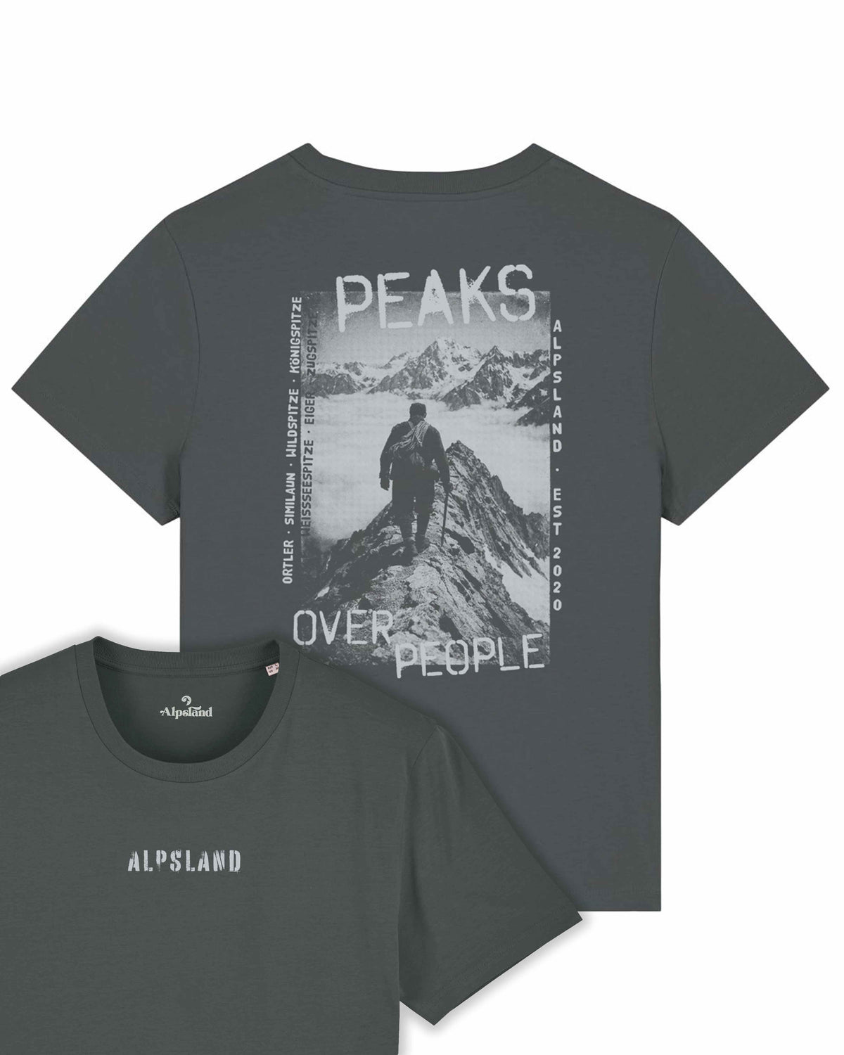 Peaks over People – Damen Premium Organic Shirt
