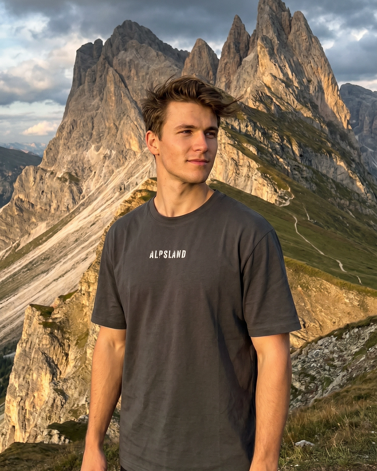 Peaks Over People – Herren Premium Organic Shirt