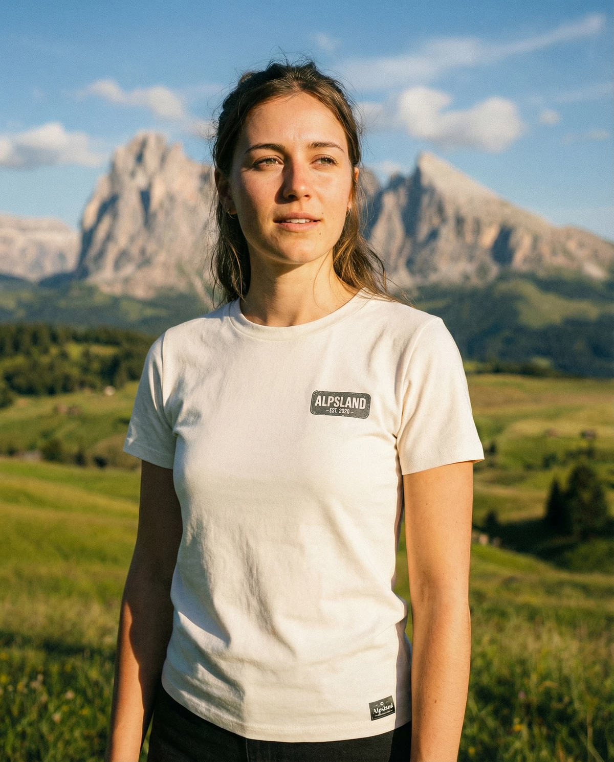 Respect the Locals Damen Bio T-Shirt – Alpsland – Wandern, Alpen, Natur, Outdoor