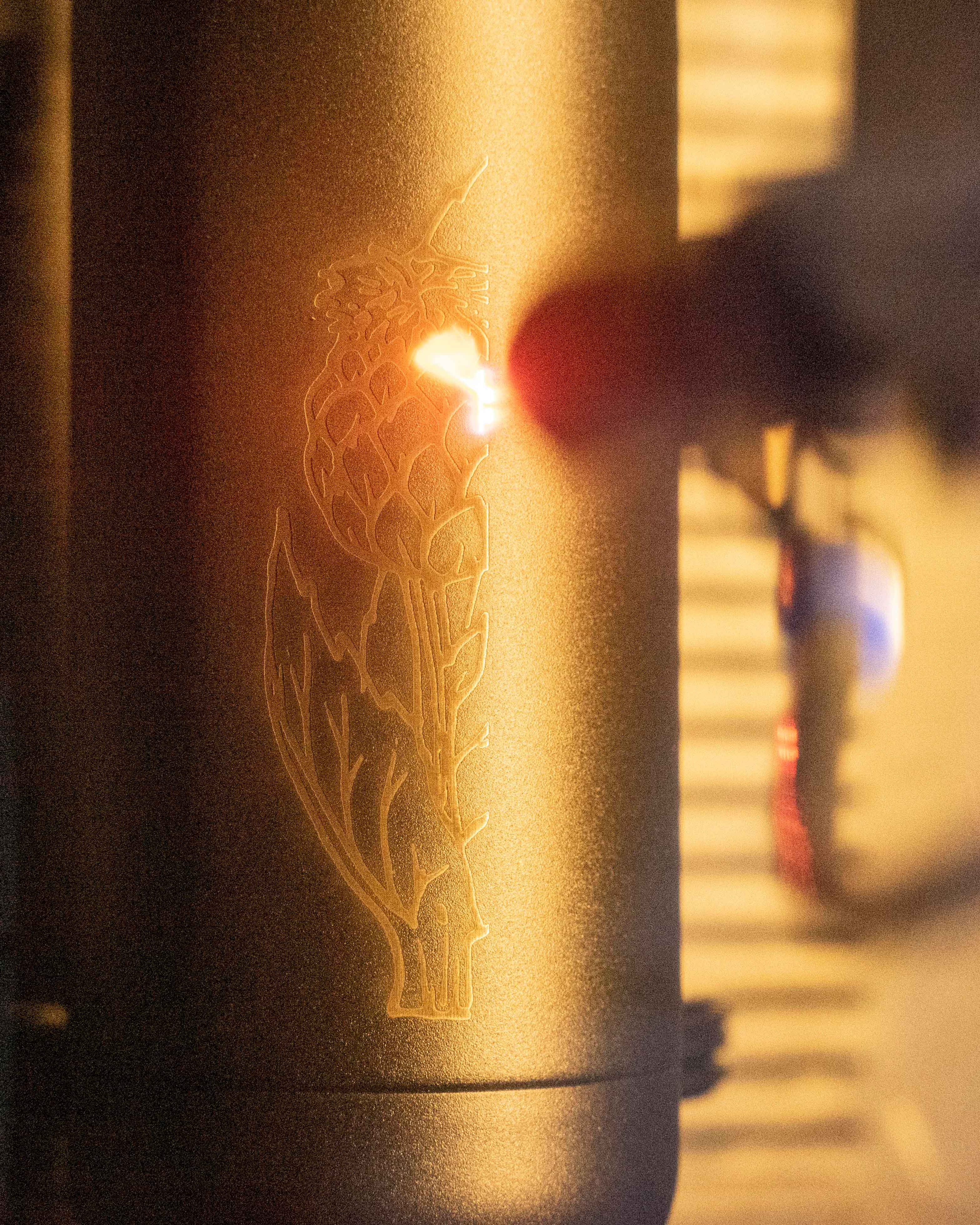 Stainless steel thermos flask with engraving - Badger