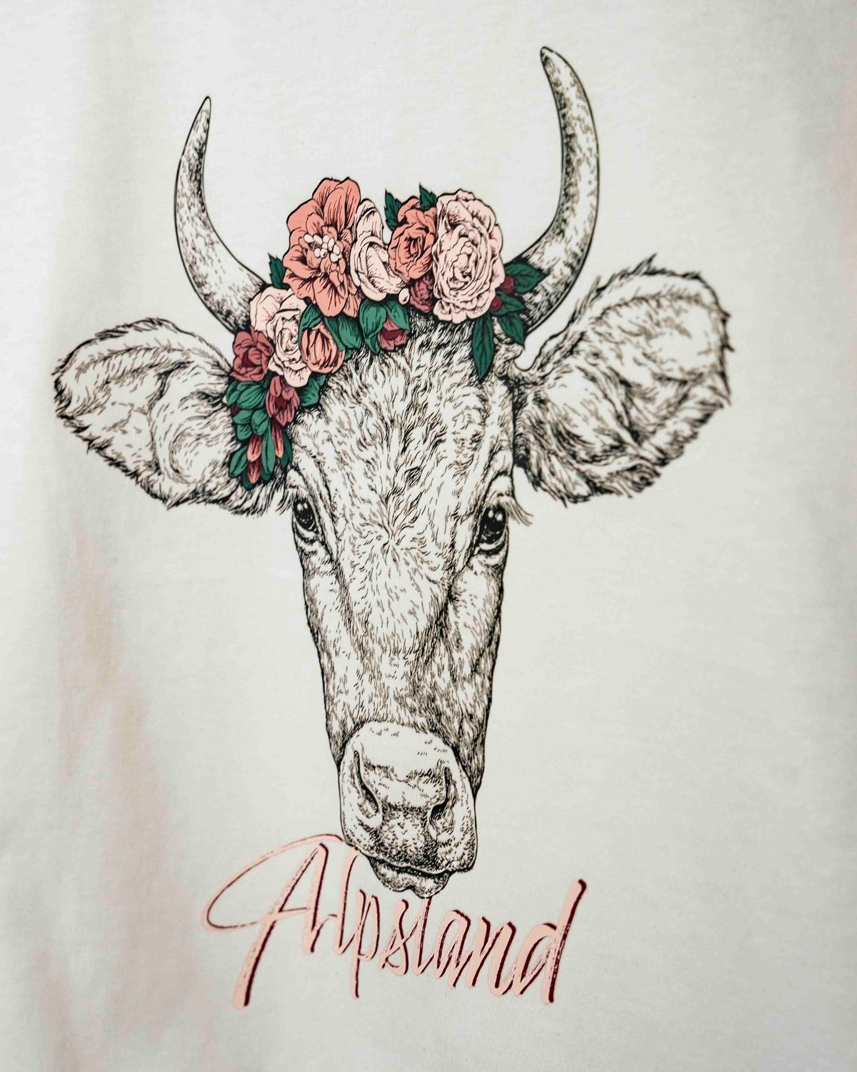 kuh,blumen,alpsland,shirt,damen,bergsteigen,wandern