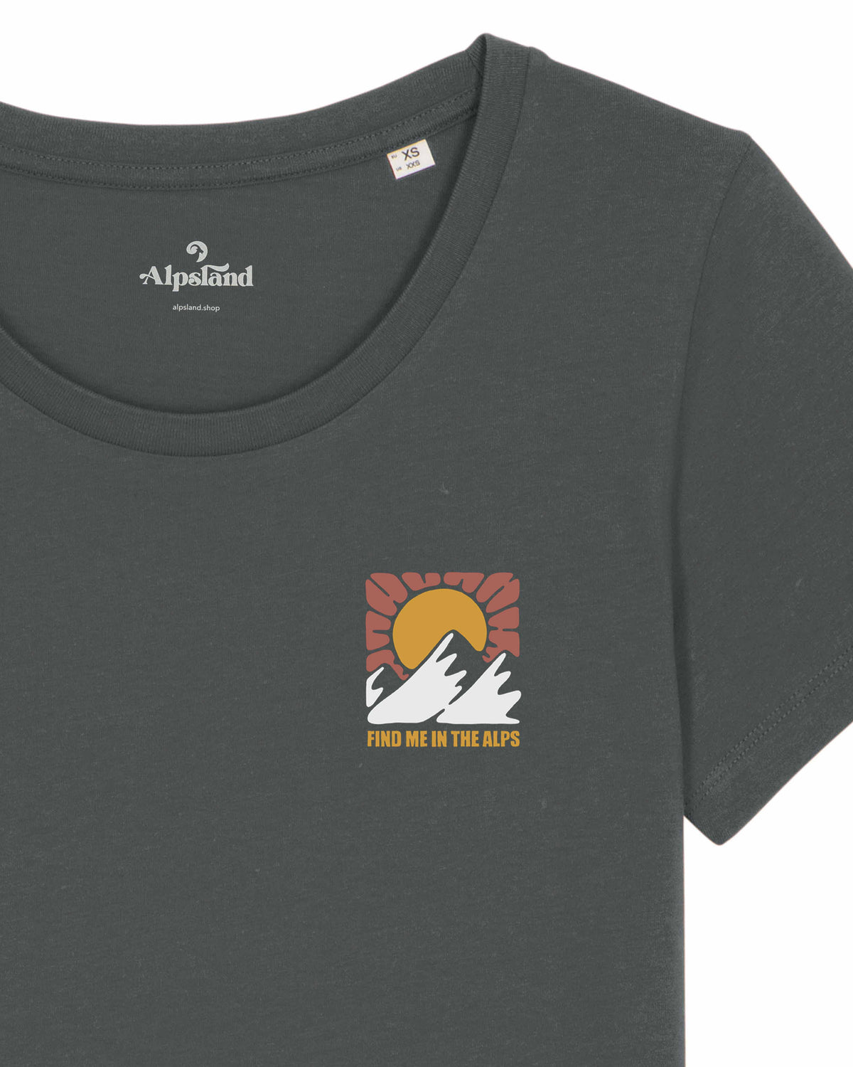 Find me in the Alps Damen Bio T-Shirt – Alpsland – Wandern, Berge, Alpen