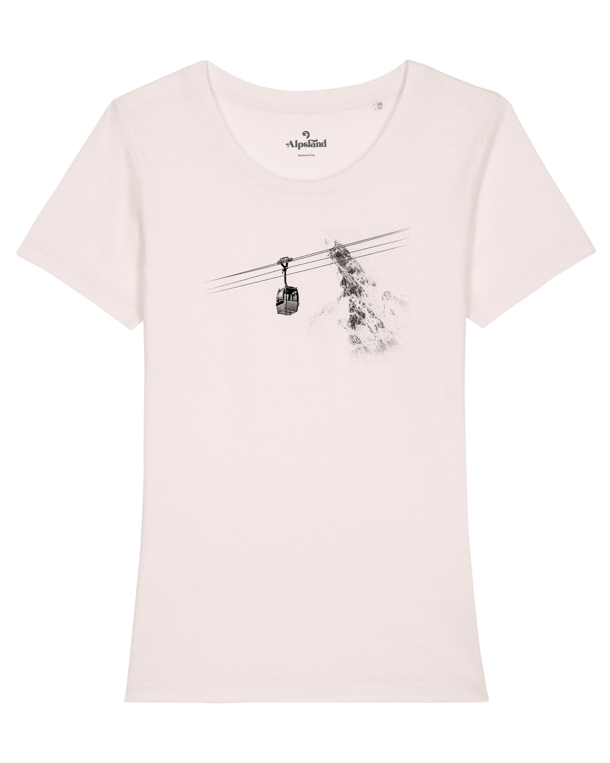 Gondelbahn Berg Damen Bio T-Shirt – Alpsland – Ski, Winter, Alpen, Gondelbahn