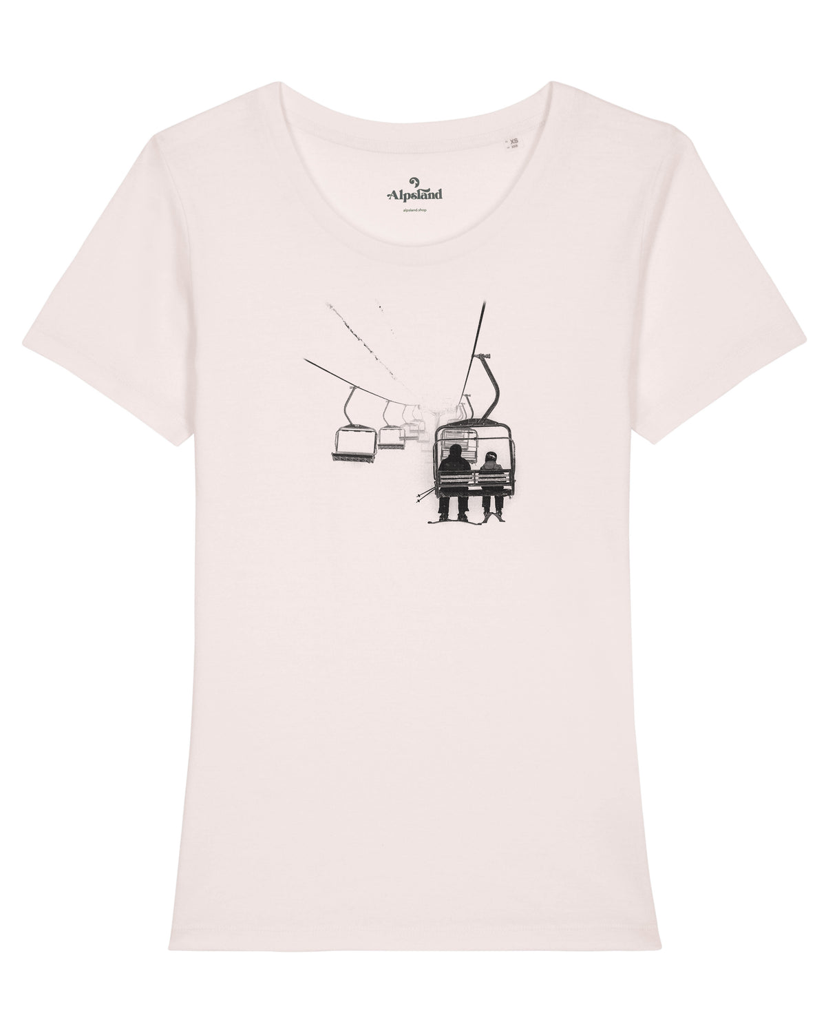 Skilift Damen Bio T-Shirt – Alpsland – Skifahren, Winter, Alpen, Skilift