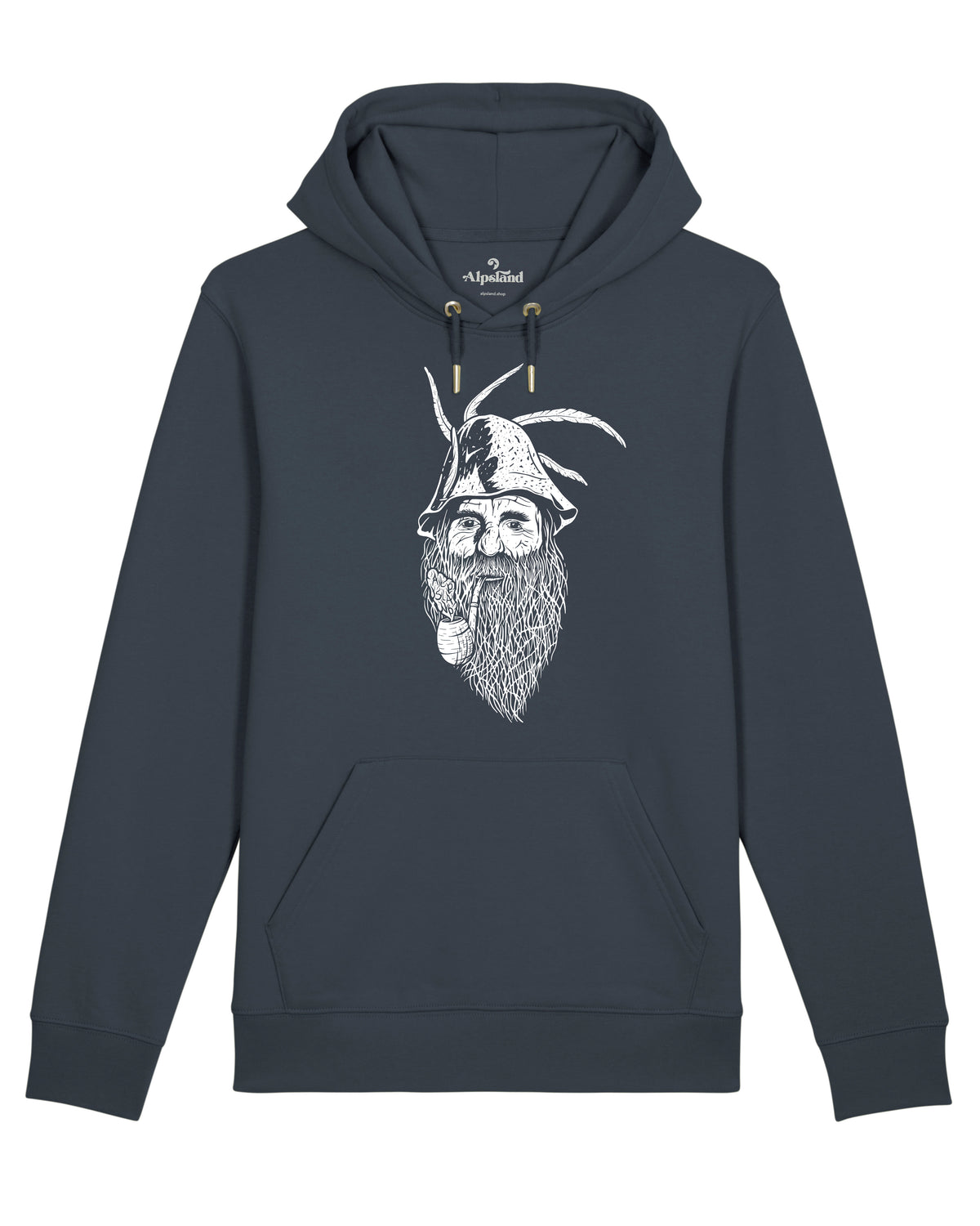 Alm Öhi Unisex Bio Hoodie – Alpsland – Wandern, Alm, Berge, Alpen