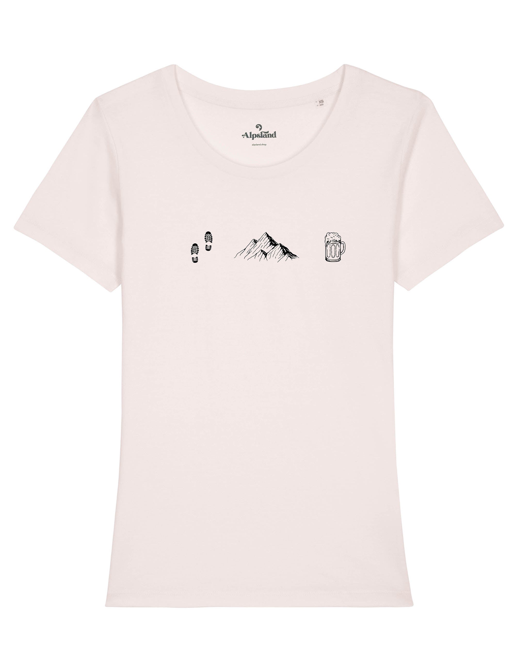 Wandern, Berge & Bier - Damen Premium Organic Shirt,wandern,bergsteigen,berge,t-shirt,wandershirt,alpsland