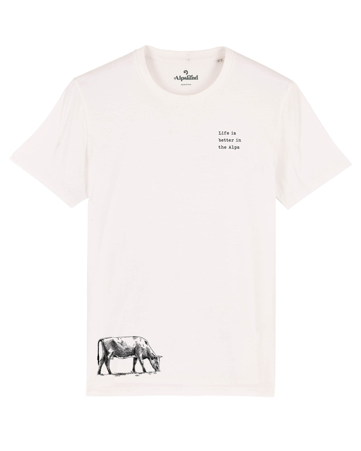 Life is better in the Alps - Kuh - Herren Premium Organic Shirt,wandern,bergsteigen,berge,t-shirt,wandershirt,alpsland