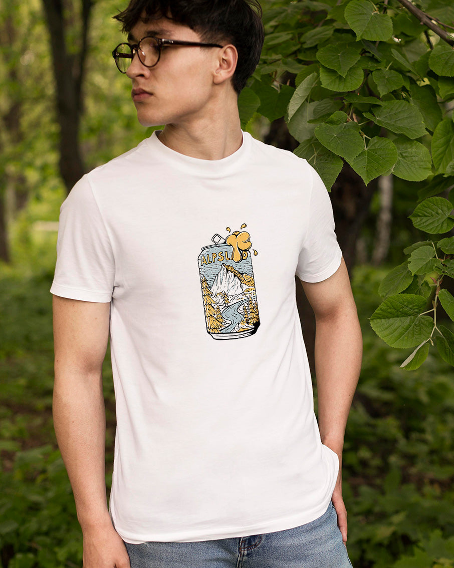 Gipfelbier Herren Bio T-Shirt – Alpsland – Wandern, Berge, Bier, Alpen