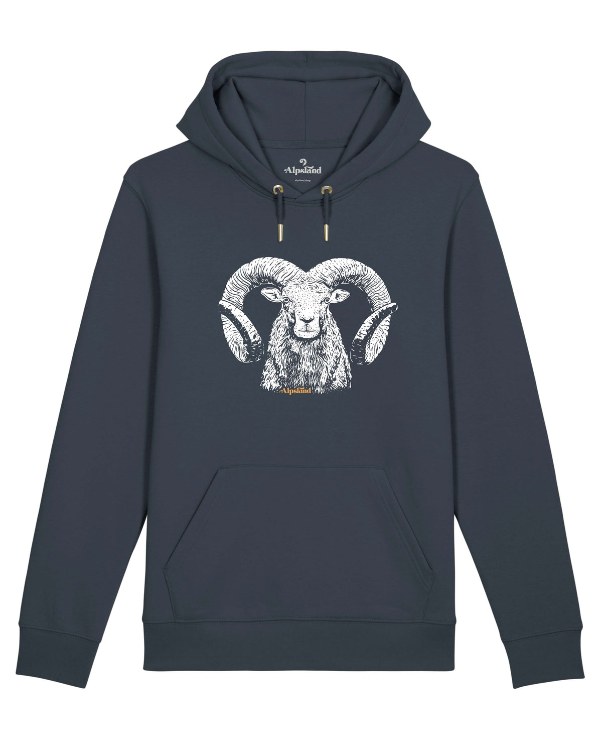 Bock Unisex Bio Hoodie – Alpsland – Wandern, Berge, Alpen, Humor