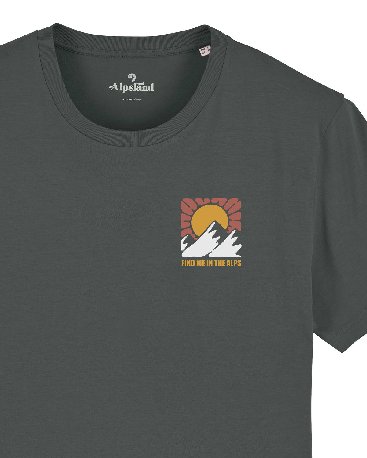 Find me in the Alps Herren Bio T-Shirt – Alpsland – Wandern, Berge, Alpen