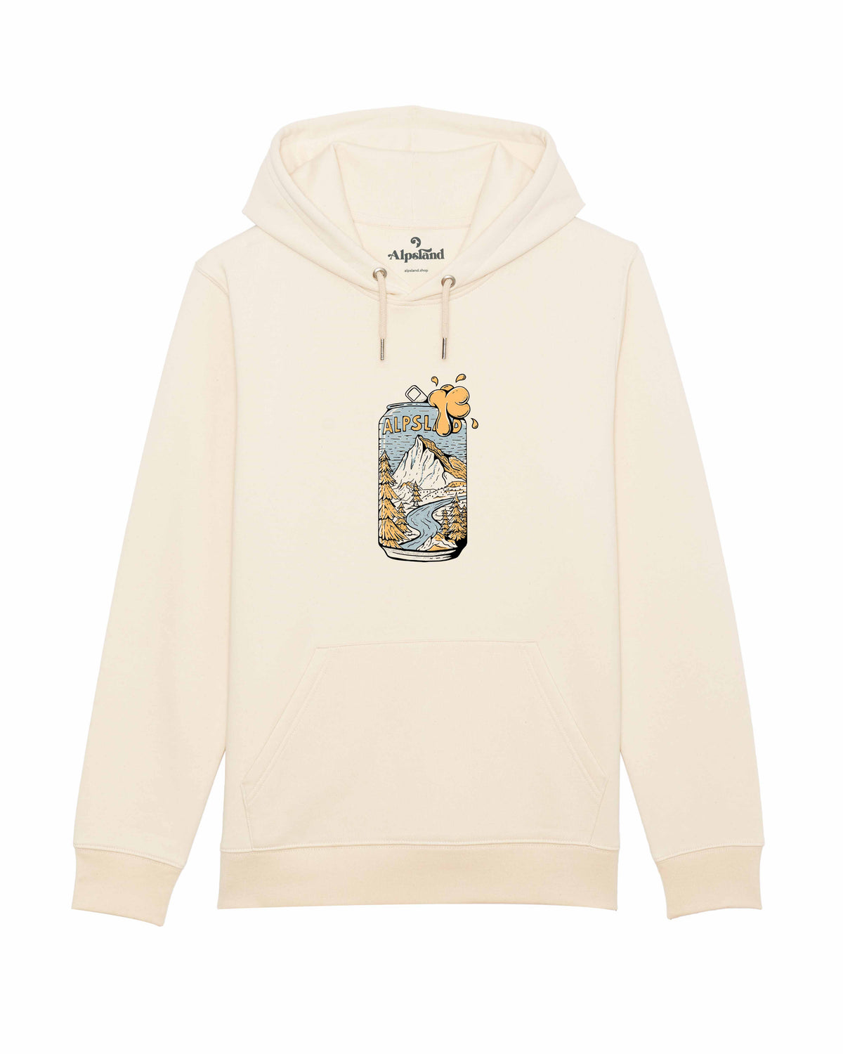 Gipfelbier Unisex Bio Hoodie – Alpsland – Wandern, Berge, Bier, Alpen