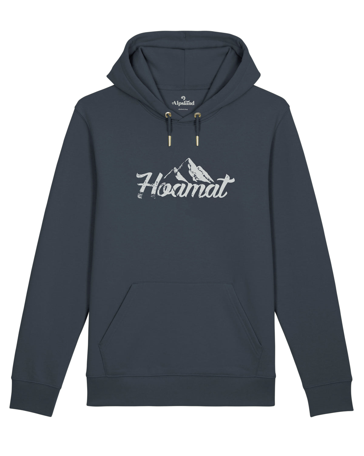 Hoamat Unisex Bio Hoodie – Alpsland – Wandern, Heimat, Berge, Alpen
