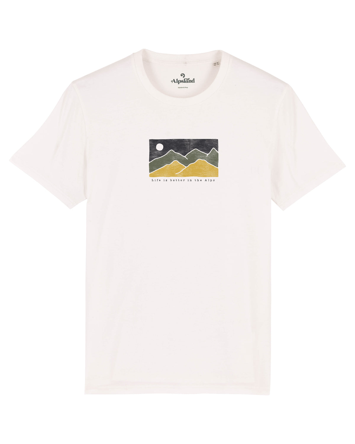 Landschaft Herren Bio T-Shirt – Alpsland – Wandern, Berglandschaft, Alpen, Natur