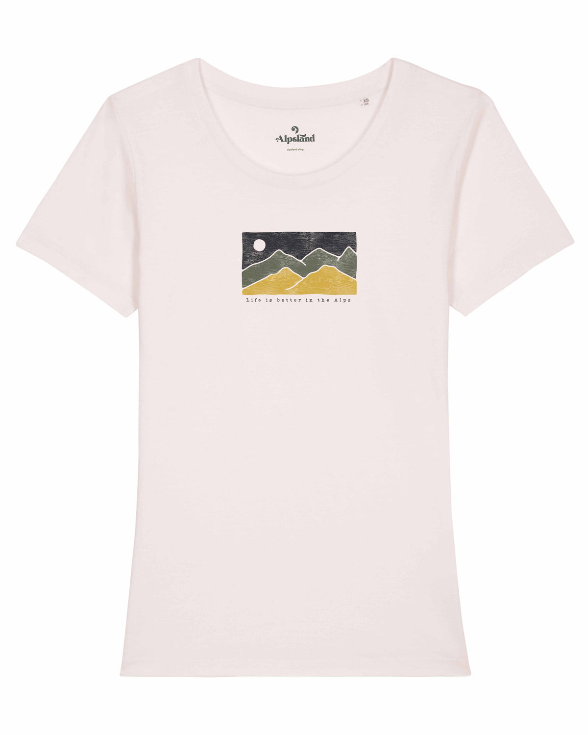 Landschaft Damen Bio T-Shirt – Alpsland – Wandern, Berglandschaft, Alpen, Natur