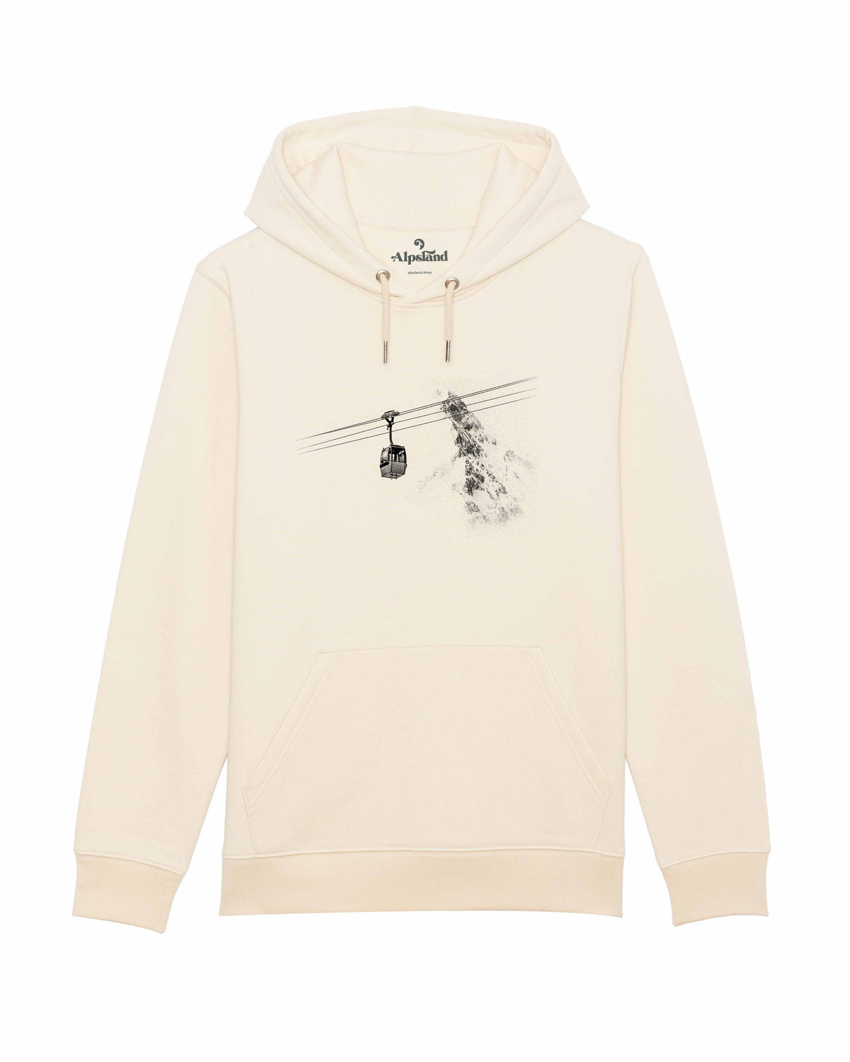Gondelbahn Berg Unisex Bio Hoodie – Alpsland – Ski, Winter, Gondelbahn, Alpen