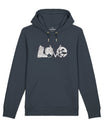 LOVE Skiing - Felpa con cappuccio organica unisex 