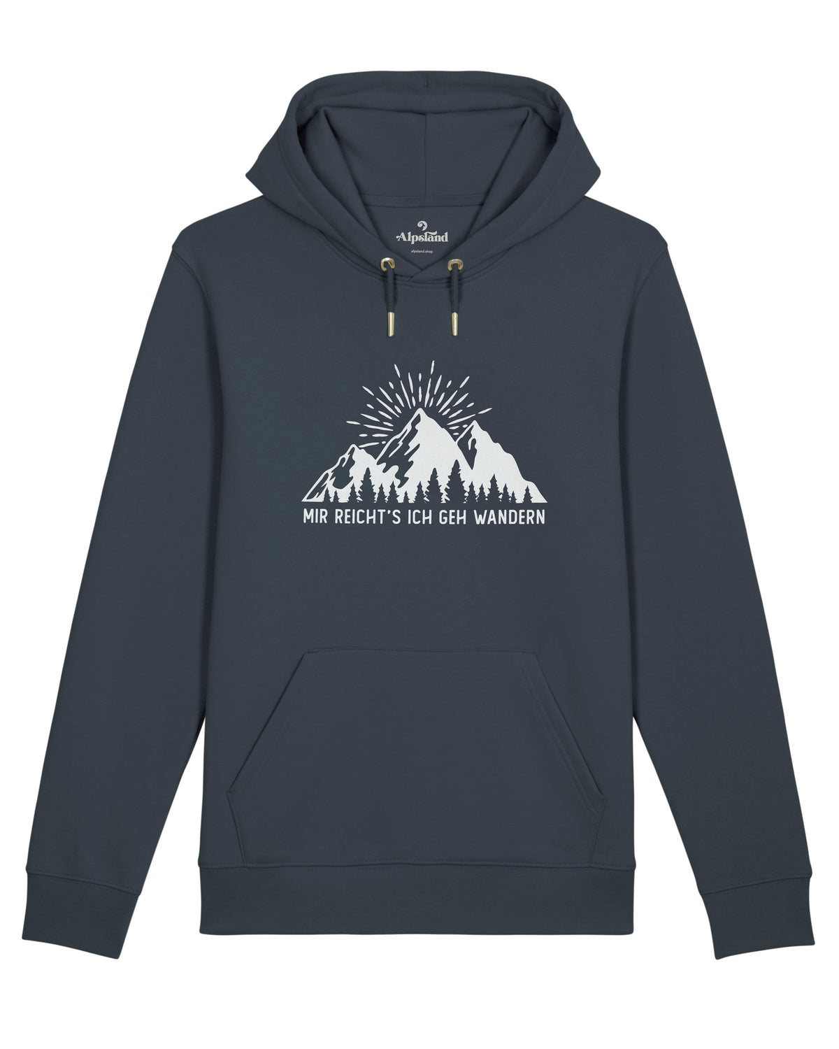 Mir reicht's ich geh wandern Unisex Bio Hoodie – Alpsland – Wandern, Berge, Alpen