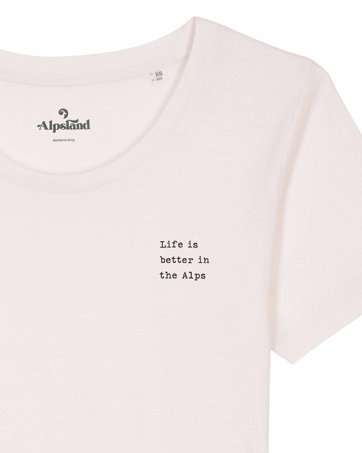 Mountainbike Life is better in the Alps Damen Bio T-Shirt – Alpsland – MTB, Alpen