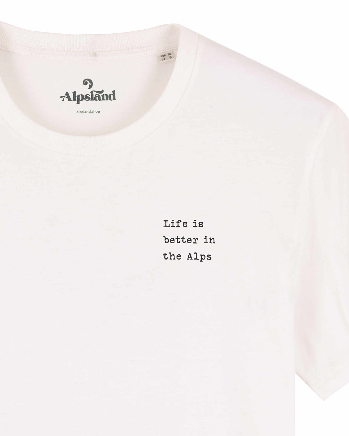 Mountainbike Life is better in the Alps Herren Bio T-Shirt – Alpsland – MTB, Alpen