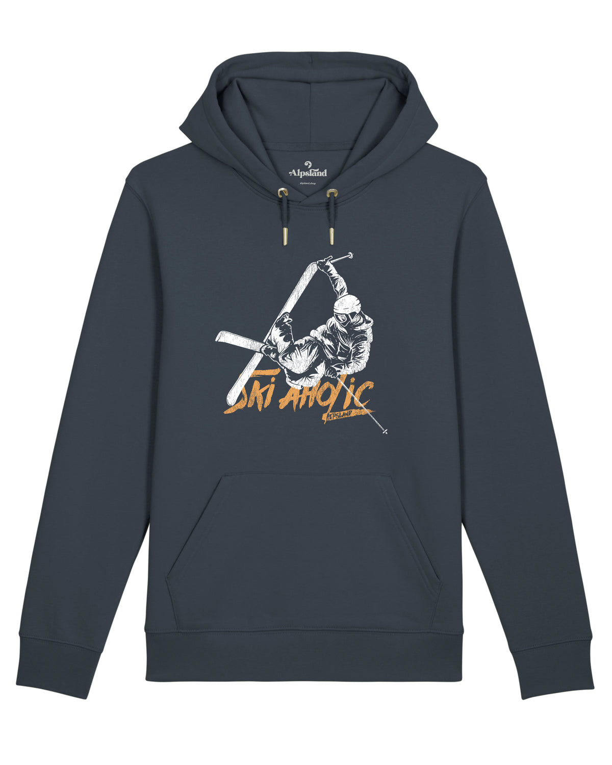 Ski Aholic Unisex Bio Hoodie – Alpsland – Skifahren, Winter, Alpen