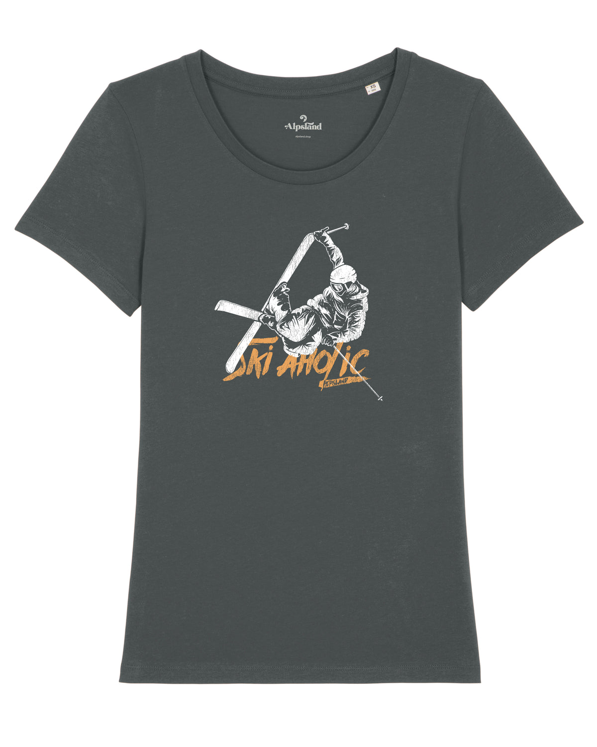 Ski Aholic Damen Bio T-Shirt – Alpsland – Skifahren, Winter, Alpen, Ski