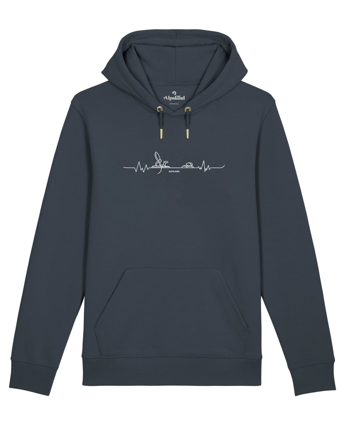 Ski Leben Unisex Bio Hoodie – Alpsland – Skifahren, Winter, Alpen, Berge