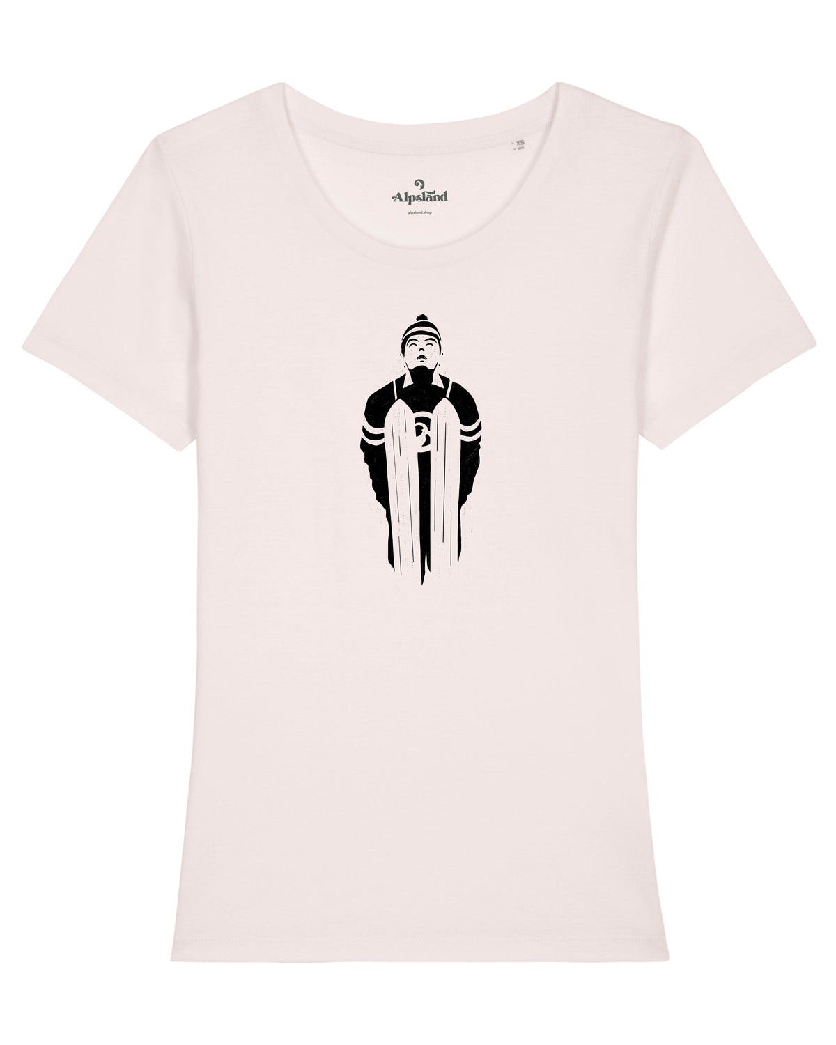 Skispringer Damen Bio T-Shirt – Alpsland – Skifahren, Winter, Alpen, Skispringen